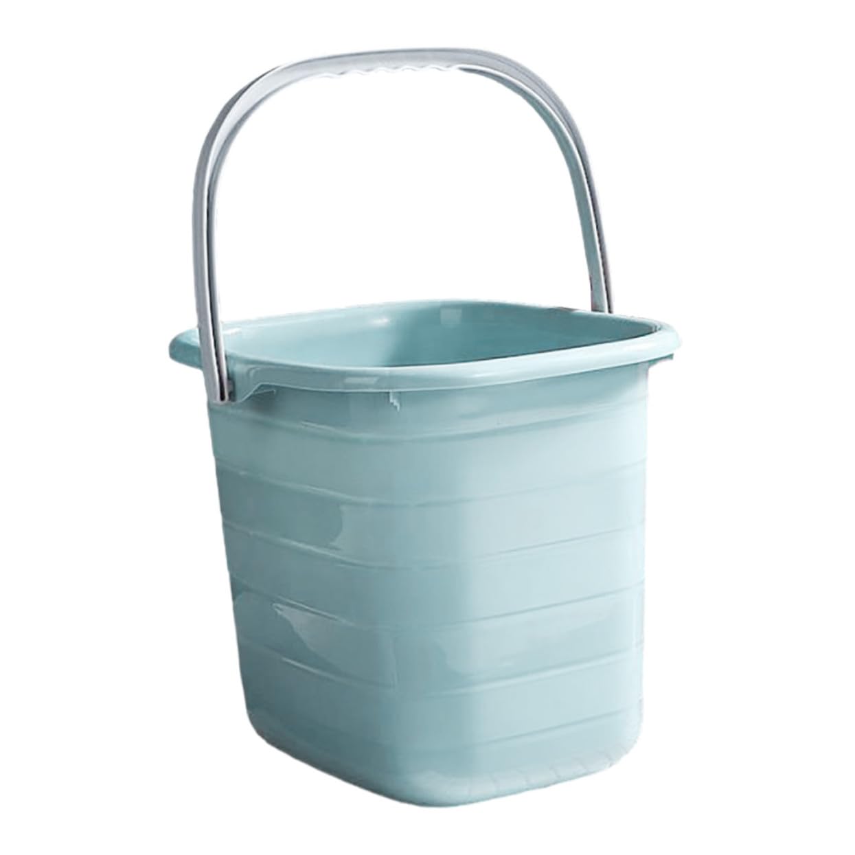 Homoyoyo Secchio in Plastica Robusto e Portatile per Giardinaggio e Pulizia Domestica, Contenitore D'acqua Leggero Manico Ergonomico per Famiglie e Hotel