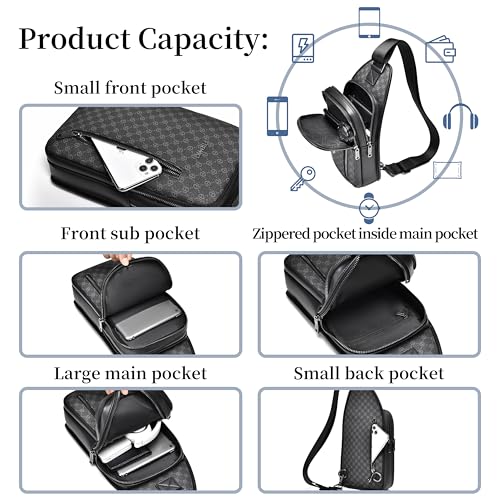 FSD. WG sling Backpack for Men Chest Bag Crossbody Shoulder Bags Travel Hiking Bag Purse for Men with Water Resistant4