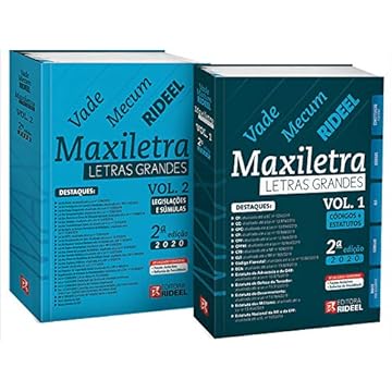 Capa do livro Vade Mecum Maxiletra Rideel 2 Volumes - Letras Grandes