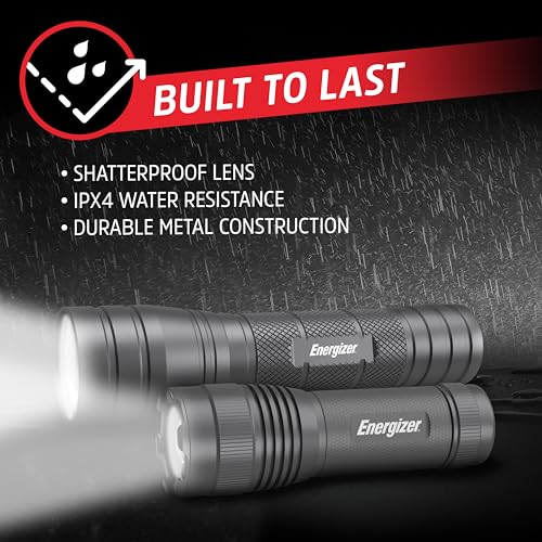 Image of Energizer Tactical LED Flashlights, Impact-Resistant, Outdoor Flashlights, Great for Camping, Vehicles, and Emergency Preparedness, 2 Pack, 375 and 1000 Lumens
