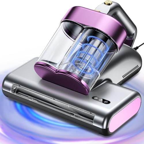 RWSRW Mite Vacuum Cleaner for Mattresses Mite Vacuum Cleaner with UV Light Suction 500 W 16 KPA Mite Vacuum Cleaner with Ultrasonic Mattress Vacuum Cleaner Removes 99.9% Bacteria, Allergens and Dust