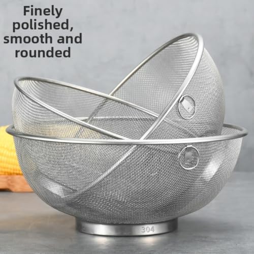 Cesta coladora de acero inoxidable para lavado de arroz verduras y escurridor de cocina 22 cm 7