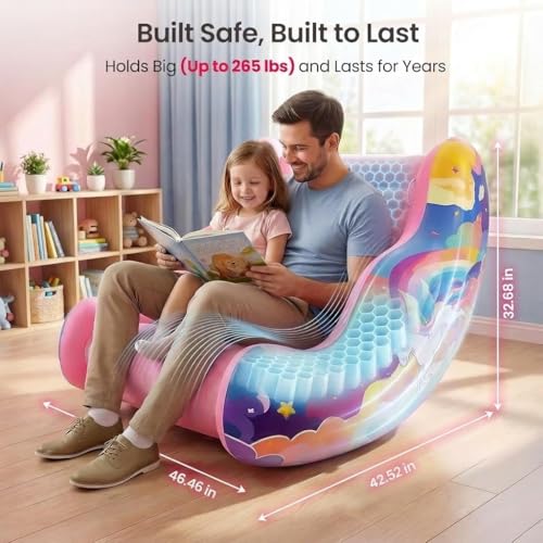Image of Sensory Chair for Kids with Autism - Toddler Rocking Chair for Sensory Seeking, ADHD & Calming - Autism Sensory Products for Deep Pressure Therapy in Sensory Room, Birthday Gifts for Boys Girls