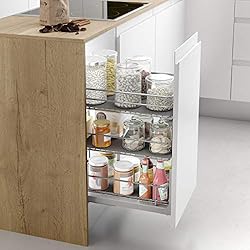 Dispensador De Confort Metalico Menage Confort Despensero extraíble para Armario de Cocina, Metal, Ancho Exterior Mueble 300mm