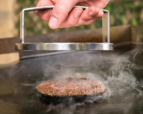 Blackstone Burger Press – Hamburger Patty Maker For Stuffed Burgers, Sliders, 5085, Non Stick, Easy Release Beef Patties Mold For Griddle, Grill, Bbq, Barbecue, Barbeque Accessories,Silver #TOP5