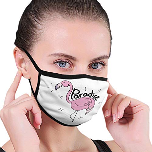 Preisvergleich Produktbild Rosa Flamingo Textil Grafikdruck Weiß Pinkmen Frauen Atmungsaktive Bequeme Gesichtsschutzhülle Mit Gummiband Für Die Persönliche Gesundheit Verschiedene Verwendung