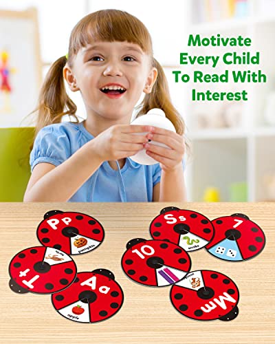 Coogam Interactive Alphabet Learning Toy, Abc Number Letters Spinning Game, Sight Words Animal Pattern Ladybug Cards, Montessori Educational Toy Gift For 3 4 5 Year Old Baby Toddlers #TOP3