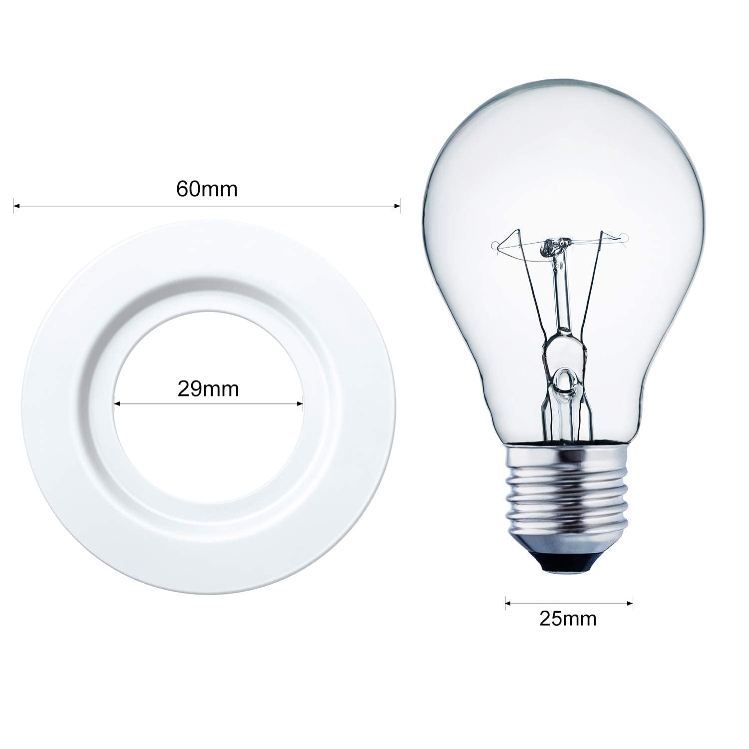 15 Pezzi In Plastica Per Paralume Ad Anello, Convertitore Da E27 A E14 - Foto 7