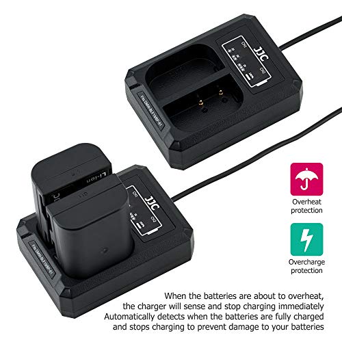 Image of JJC DMW-BLF19 DMW-BLK22 Battery Charger for Panasonic Lumix DC-GH7 GH6 GH5