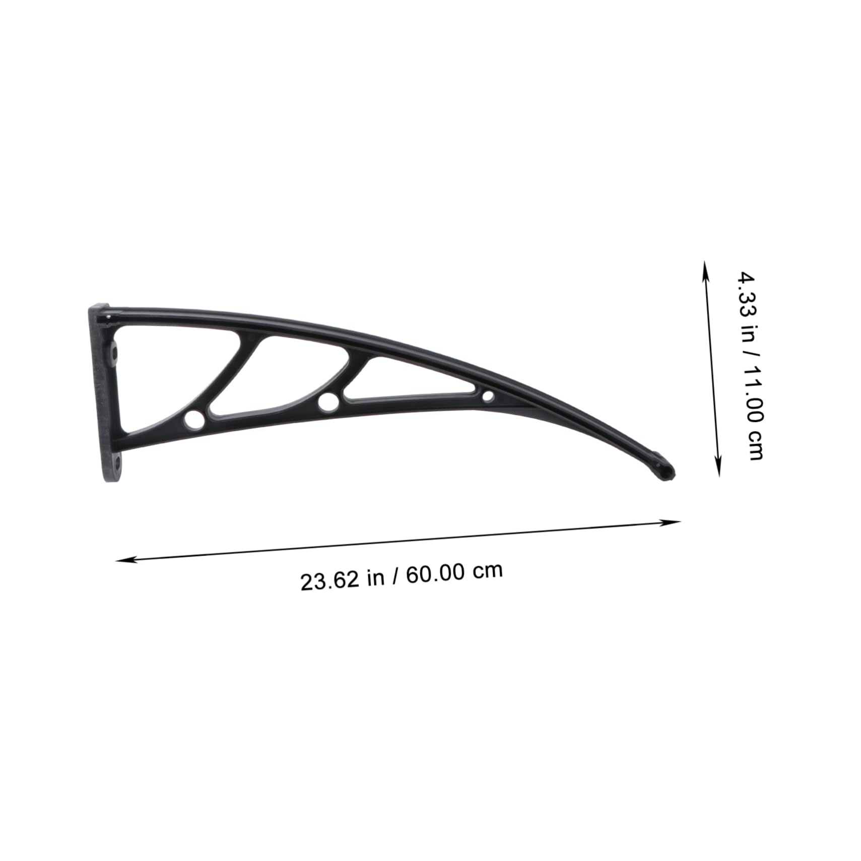 2stücke Outdoor Balkon Markisenhalterung Bracket Slot Curved Design Für Regen Und Sonnenschutz Langlebige Kunststoffkonstruktion Einfache Geeignet Für Türen Und Fenster