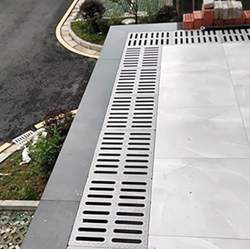 Grille d'évacuation 40x50 cm pour caniveau de trottoir et drainage extérieur