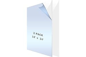 18x24 Plexiglass Plastic Sheets 2-Pack: Versatile Transparent Panels for Crafting and Protection