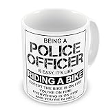 Being A Police Officer is Easy It's Like Riding A Bike Funny Novelty Gift Mug