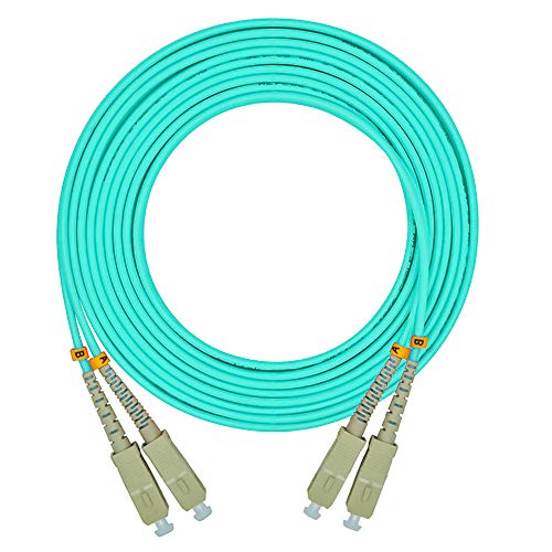 Image of 15Meters 49ft Duplex 50 /125 10G OM3 Multi-Mode Fiber Optic Cable Jumper Optical Patch Cord SC