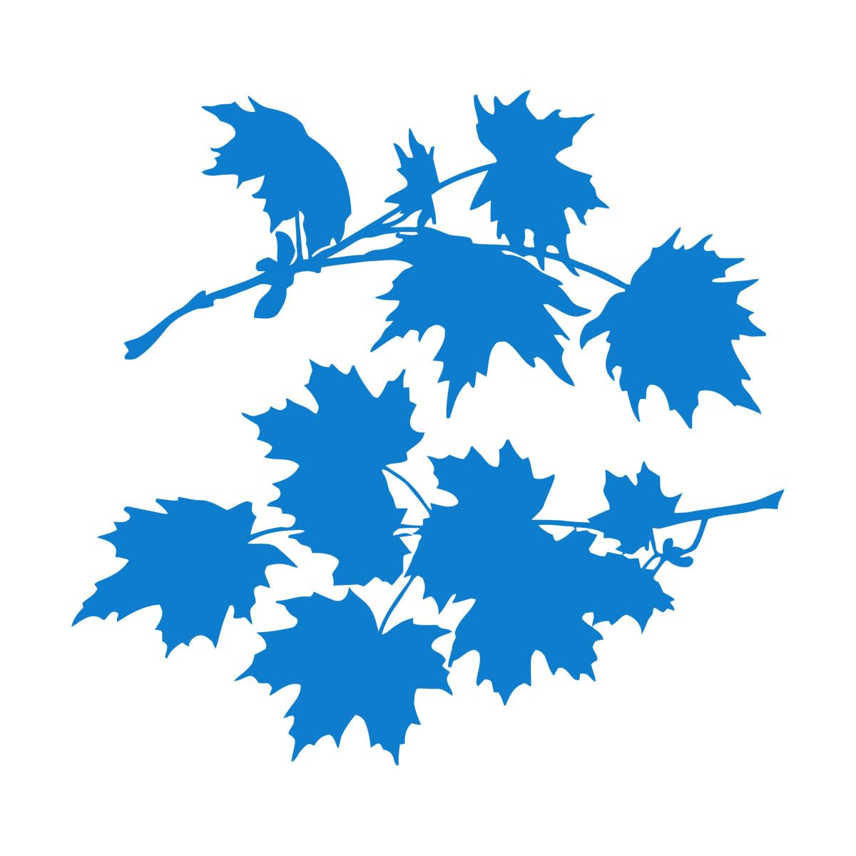 Leaves Maple Tree Wall Sticker for Bedroom Bush Beautiful Petals Vinyl Decals Modern Nature Living Room Home Interior Decor Large - 67x70cm