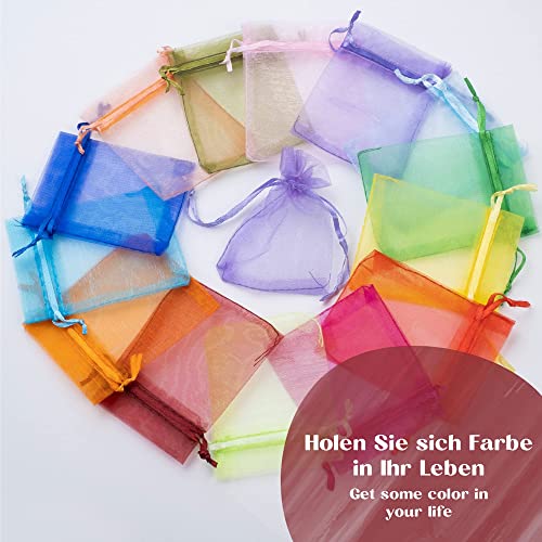 Tritart - 125 sacchetti in organza, 7 x 9 cm