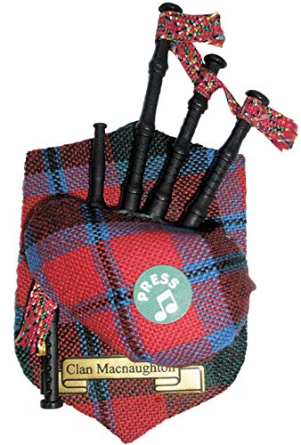 MacNaughton Clan Musical Bagpipe Fridge Magnet, Made in Scotland