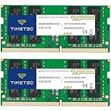 Timetec Premium 32GB KIT (2x16GB) DDR4 2133MHz (PC4-2133P) PC4-17000 SODIMM Laptop RAM – 260-Pin 1.2V CL15 Non-ECC Unbuffered Memory Module for Laptop, Notebook, Mini PC, All-in-One