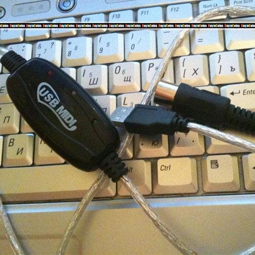 Sanoxy Usb To Midi Keyboard Interface Converter Cable Adapter 2M #TOP1