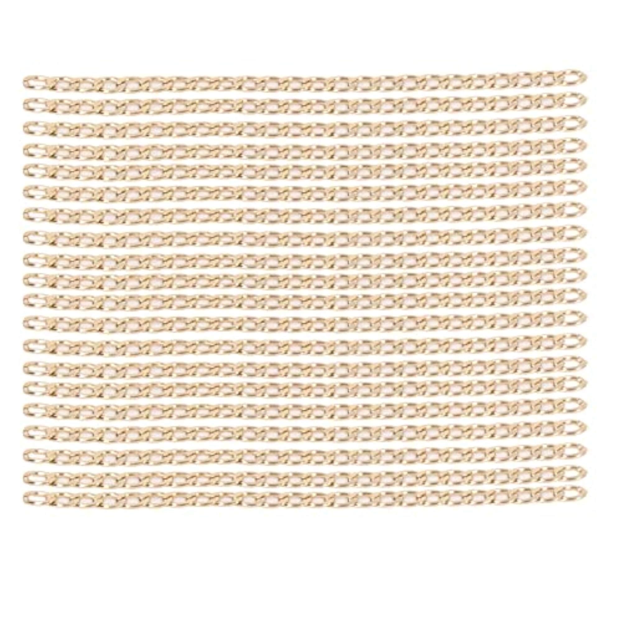 Women's Gold Twisted Links Chain, Elegant Rustproof Design