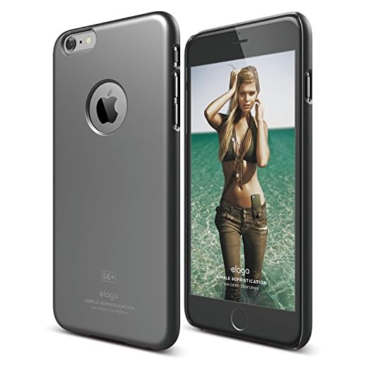 elago [Slim Fit][Matte Metallic Dark Grey] - [Light][Minimalistic][True Fit] – for iPhone 6/6S Plus