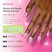 PaintLab Press-On Nails Manicure Kit, Pink Coquette, 24-Piece Set, Long-Lasting Fake Nails with Glue, File, Prep Pad & Cuticle Stick