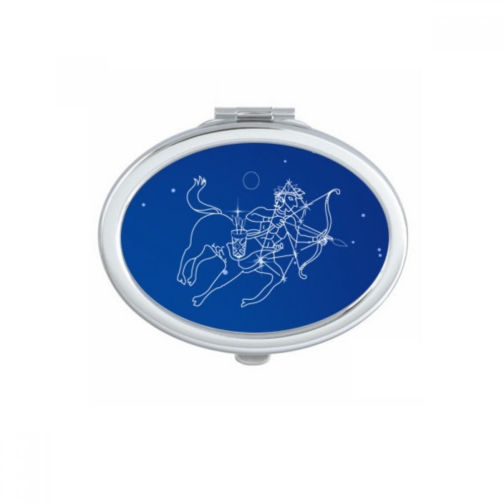 Miroir Sagittaire Constellation Ovale pour Retoucher son Maquillage Partout sans Encombrement