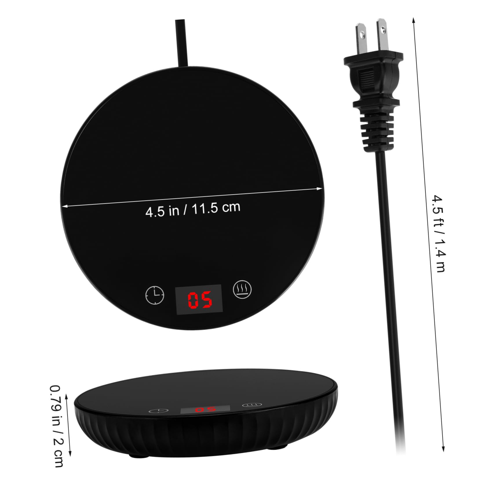 BRIGHTFUFU Thermostatic Coaster Electric Mug Warmer Heating Cup Pad for Office Warm Coasters for Home