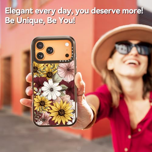 Coque iPhone 17 Pro MagSafe antichoc coque noire tournesol - 7