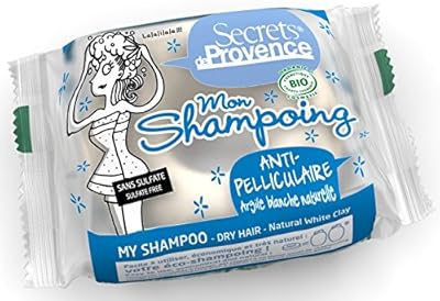 Secret de Provence - Shampoo solido antiforfora all'argilla bianca, 85 g