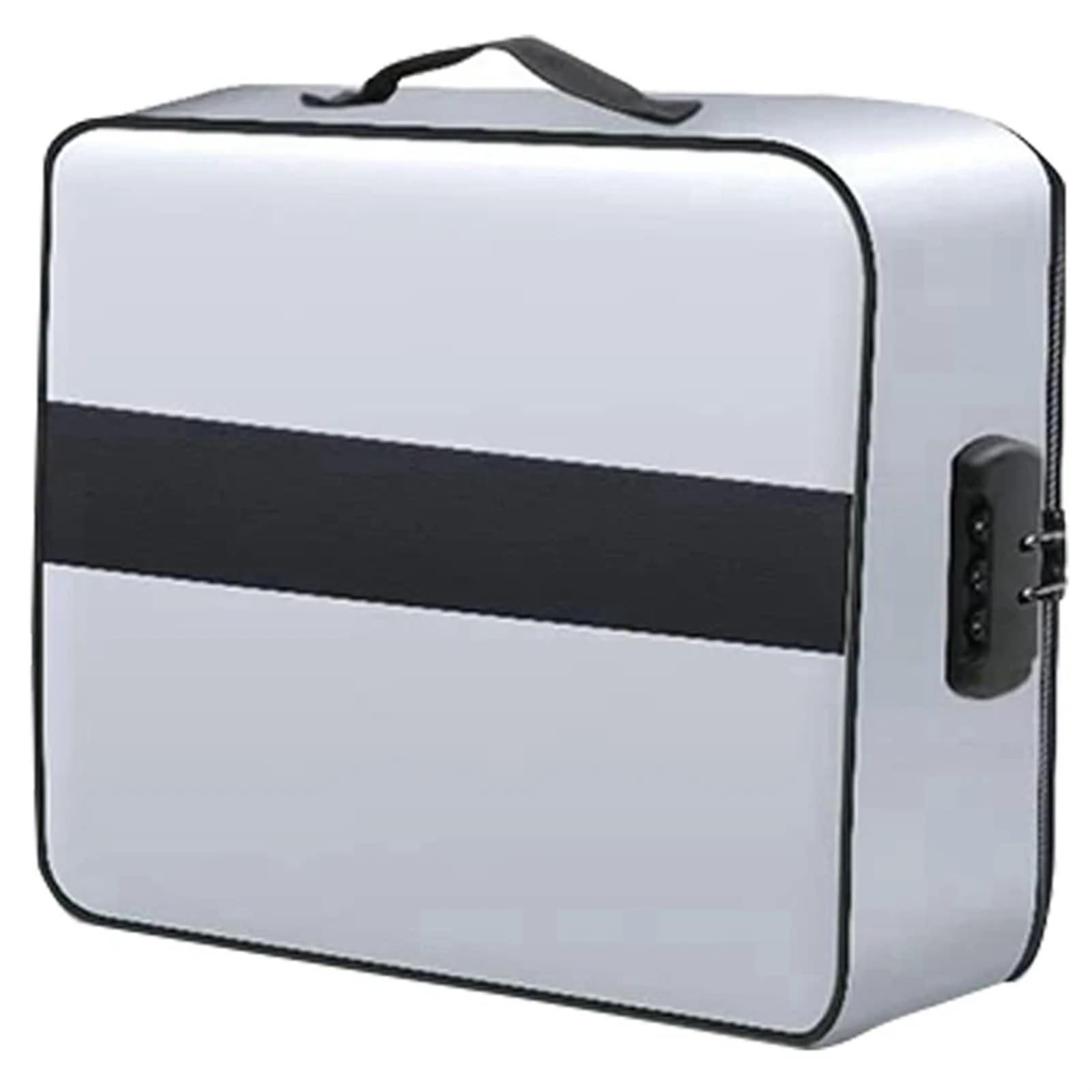 Borsa for Documenti con Serratura Ignifuga a 3 Strati 15X11 Pollici Importante Organizer for Documenti(Silver)
