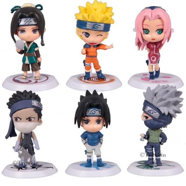 Image of Trunkin Set G Sakura Kakashi Zabuza Haku Sasuke Itachi Jiraiya Set of 6 Cute Figures Action Figure Set