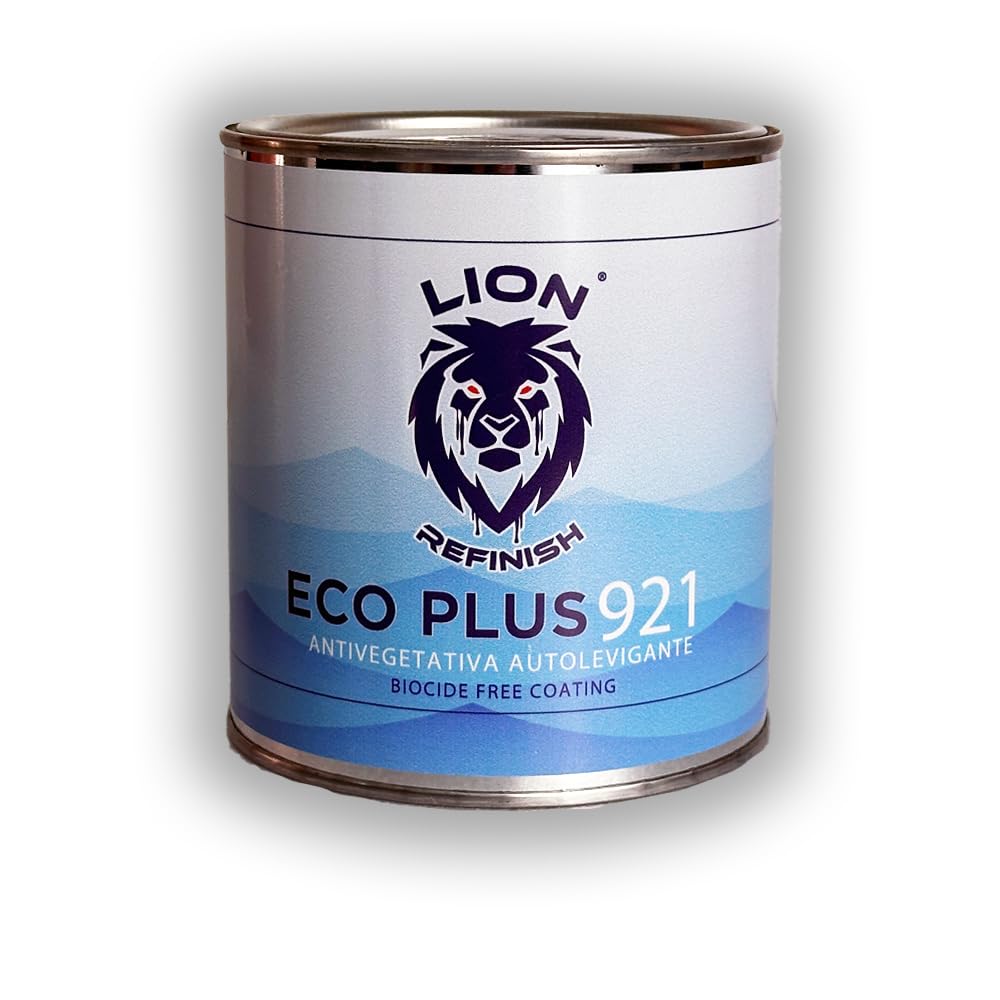 Antivegetativa per imbarcazioni Lion Refinish Eco Plus 921 priva di biocidi, naturale, super resistente e facilissima da applicare. (Nero Opaco 2.5L)