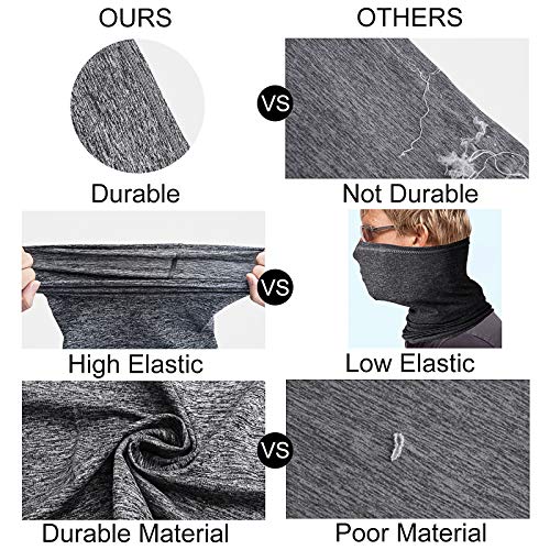 Balaclava Neck Gaiter Face Scarf Cover 6 PCS Mixture Colors Headwear Bandana
