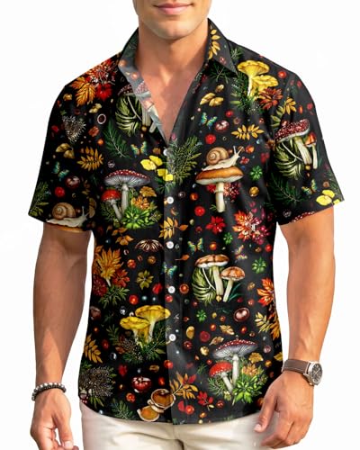 Image of 99TIMORO Fathers Funny Mens Hawaiian Shirt, Movie Button Down Short Sleeve Top, Father Day Summer Gifts