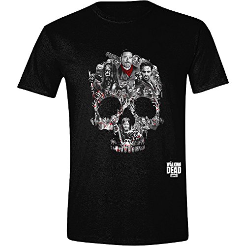 Camiseta The Walking Dead Skull Montage (Negro) - XL
