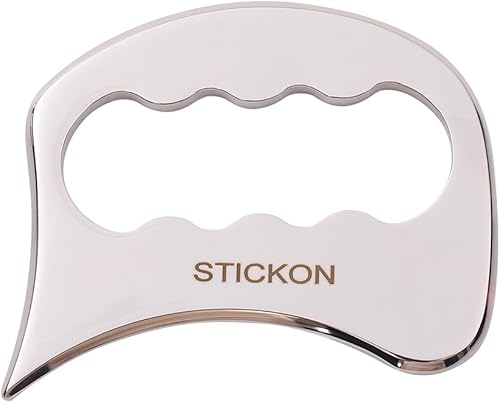 STICKON Herramienta de masaje de raspado Gua Sha de acero inoxidable Herramientas IASTM gran herramienta de movilización de tejidos blandos