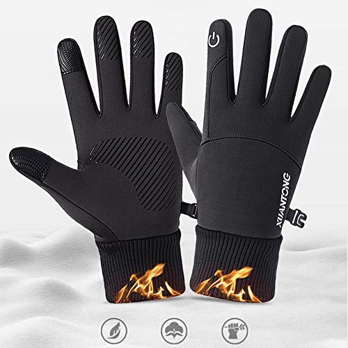 homozy Luvas Quentes de Inverno à Prova de Vento Impermeável Antiderrapante para Tela Tátil - L pret