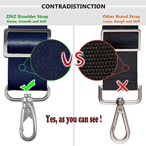 Image of ZINZ Bag Shoulder Strap, Padded Adjustable Shoulder Strap Replacement, Blue, 57 inch