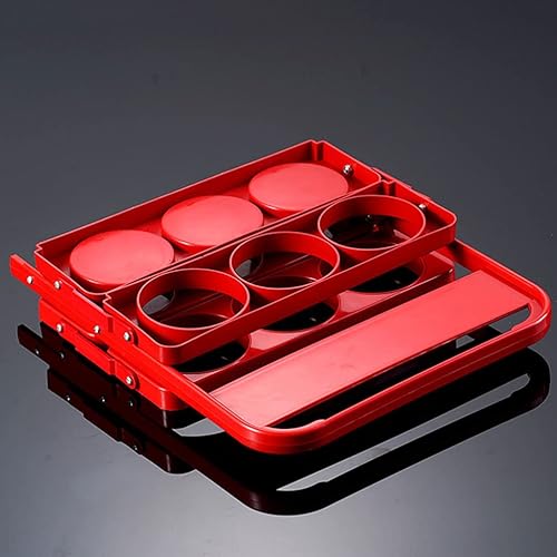 Miniatura 4 de DOITOOL Porta bebidas de plástico plegable para bebidas, portavasos reutilizable con asa, soporte para bebidas y portavasos para llevar (rojo)