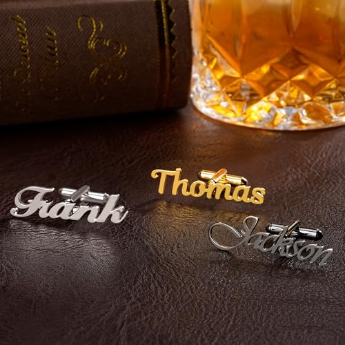 Mancuernillas personalizadas de plata para hombre miniatura 2