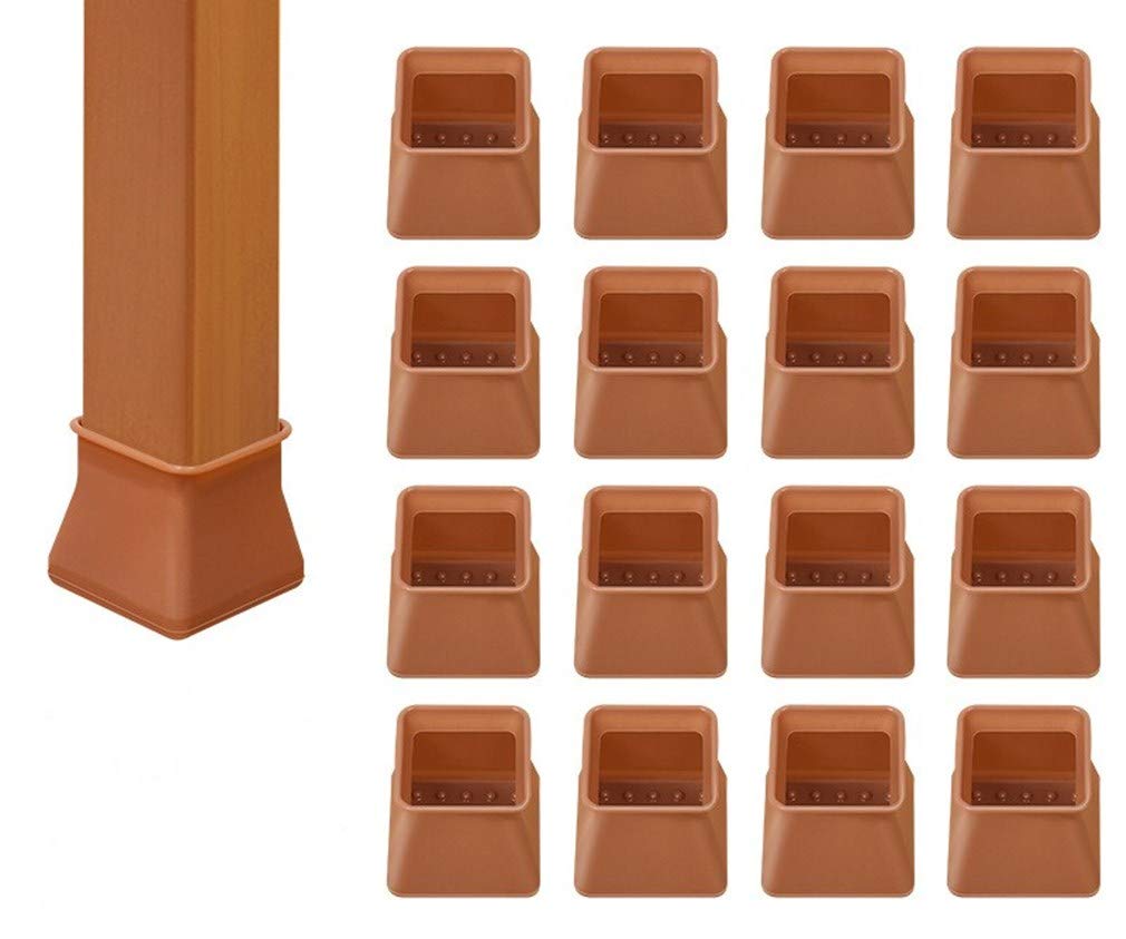 16 Pcs Silicone Chair Leg Caps Floor Protector Round Square Furniture Feet Covers — image 1