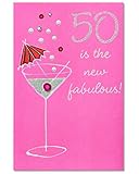 American Greetings 50th Birthday Card for Her (50 Is the New Fabulous)