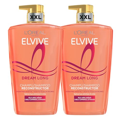 L'Oréal Paris Elvive Dream Long Pack 2 Champú Reconstructor para Pelo Largo y Dañado 1 L