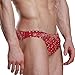 Red Bandana Print Traditional Asian Elements Paisley Floral Flowers Men's Boxer Brief, Sexy Swim Underwear Board Shorts Swimwear Hot Body Bikini Trunks Thong Swimsuit Bathing Suit for Sports(L)