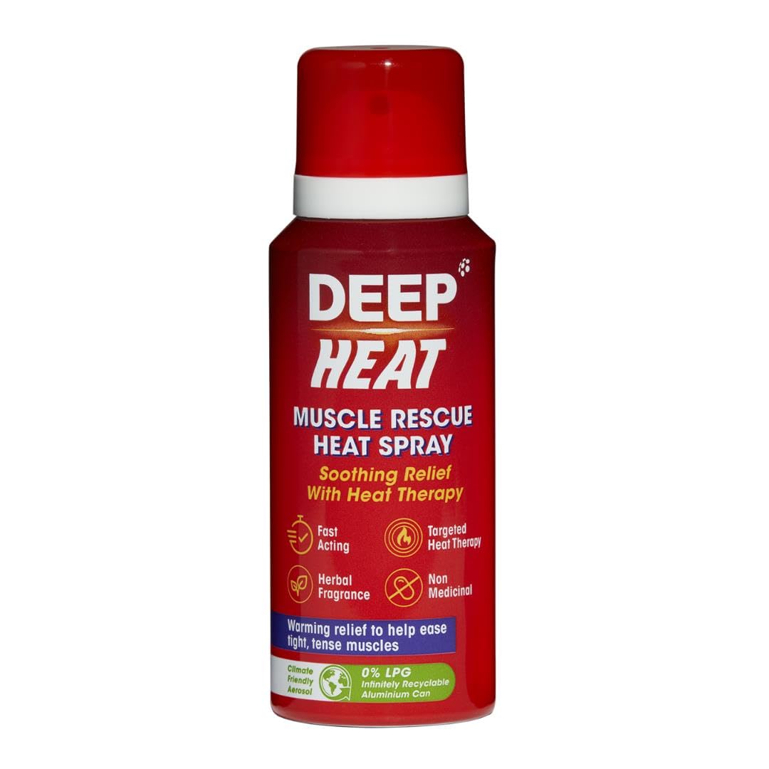 Deep HeatMuscle Rescue Heat Spray, Fast Acting, Soothing Relief, 72.5 ml (Pack of 1)