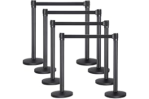 Yaheetech 8-Pack Retractable Belt Stanchions: Crowd Control at Your Fingertips