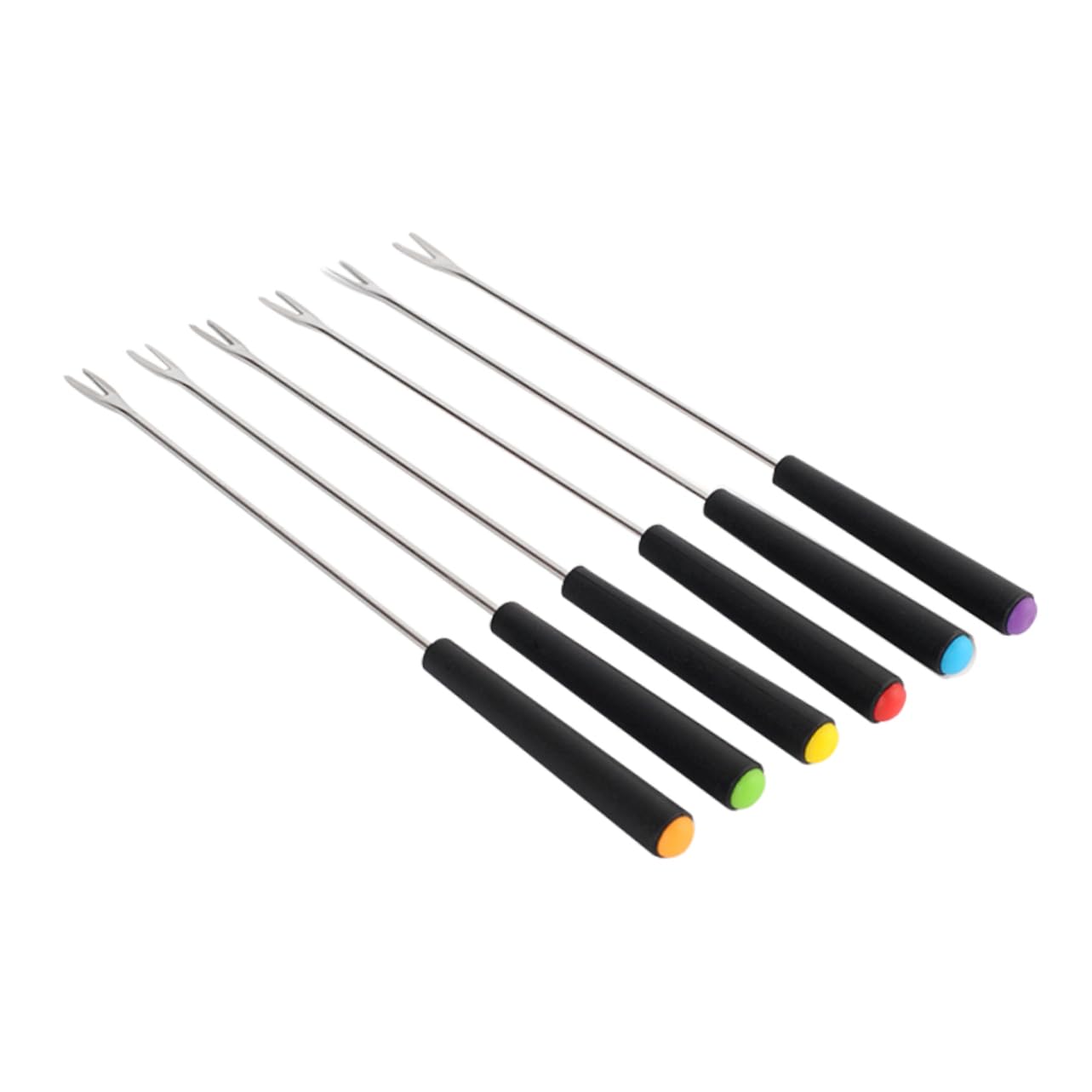 OUNONA 1set Fondue Forks for Bbq Hot Pot Dessert Comfortable Grip for Parties Hotels Outdoor Camping Home Use 6pcs