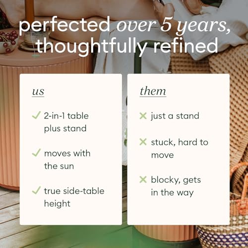 Image of Veradek Umbrella Side Table - Outdoor Patio Table with Umbrella Hole