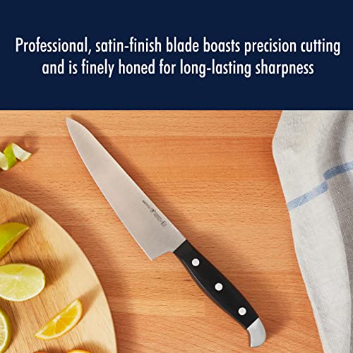 Image of HENCKELS Statement Razor-Sharp 5-inch Compact Chef Knife, German Engineered Informed by 100+ Years of Mastery, Black /Stainless Steel